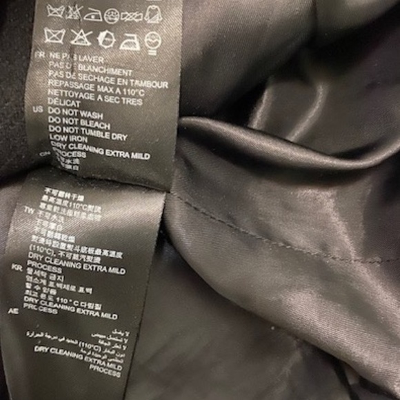 Sandro Kolia Ribbed Overlay Wool Blend Coat Size 6 - Picture 15 of 16